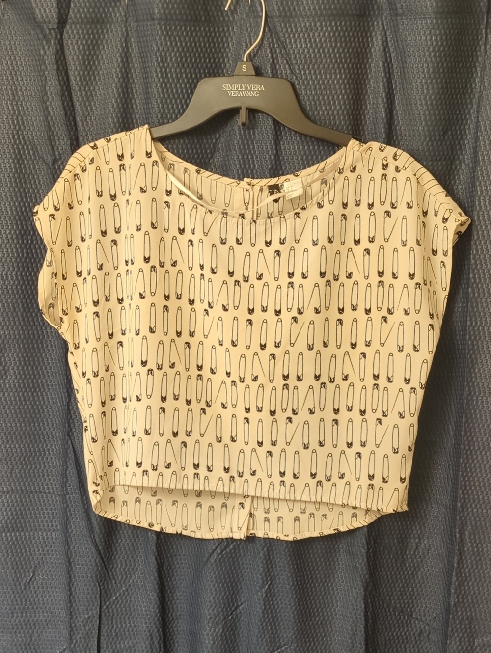 Safety Pin Printed Crop Top